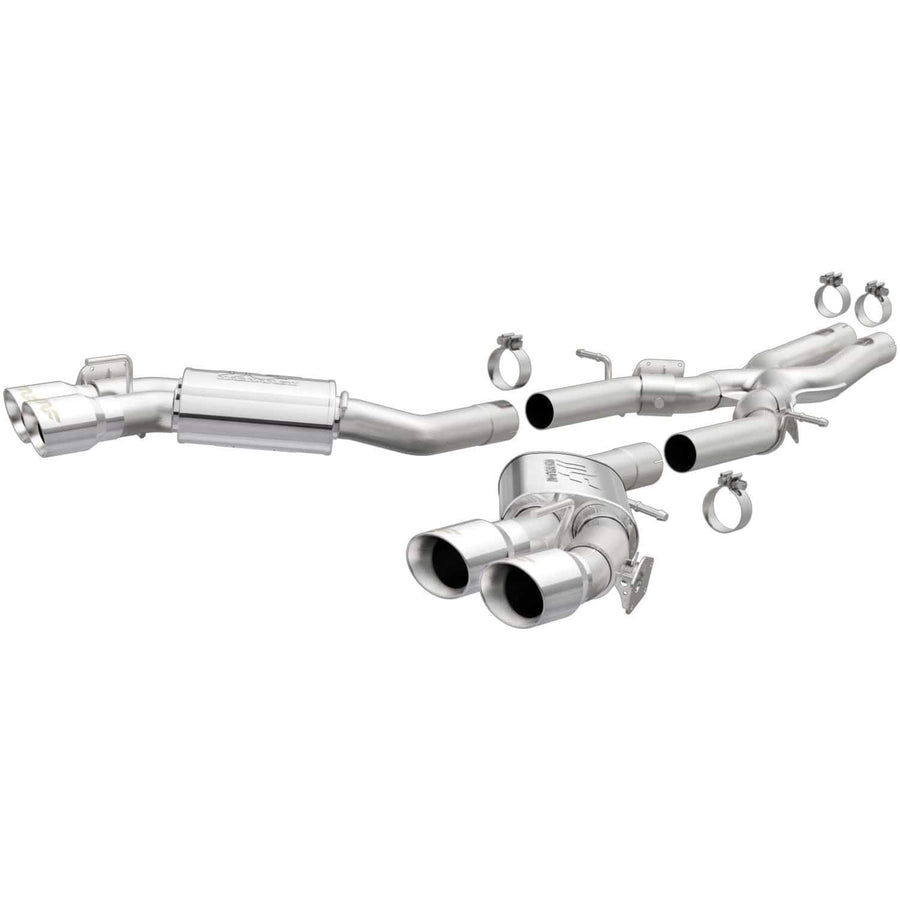 Performance Exhaust System MagnaFlow 19265: Cat-Back, Competition Series, For 2016-2024 Chevrolet Camaro 6.2L, Quad Split Rear Exit Style
