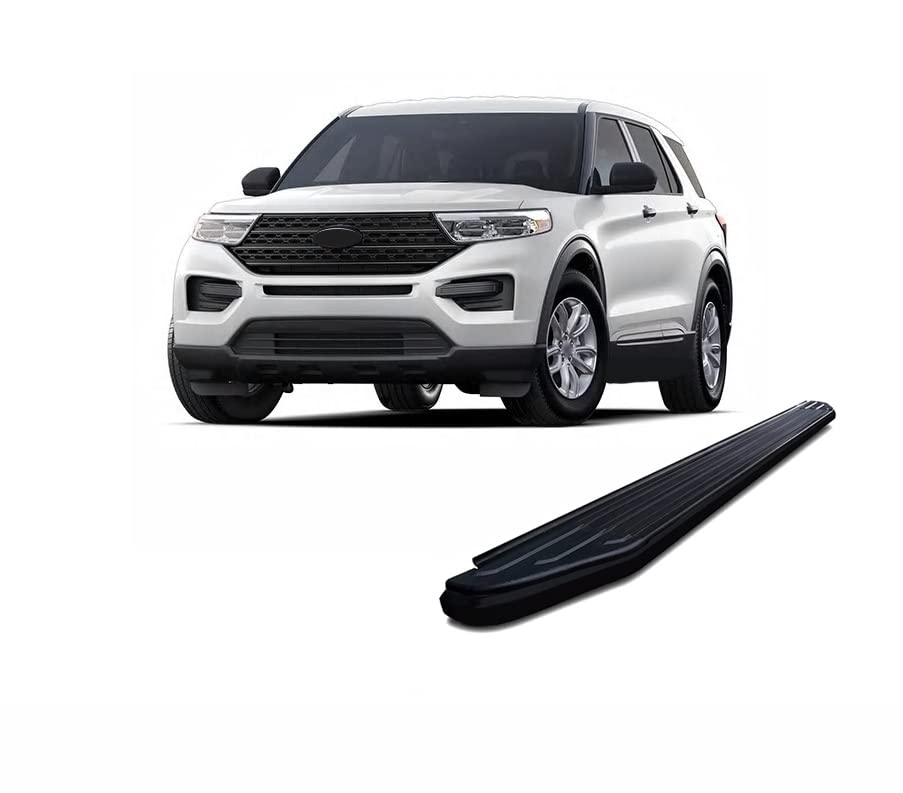 Peerless Black Horse Off Road Running Boards Compatible with 2020-2023 Ford Explorer|2020-2022 Lincoln Aviator-PR-F576BK