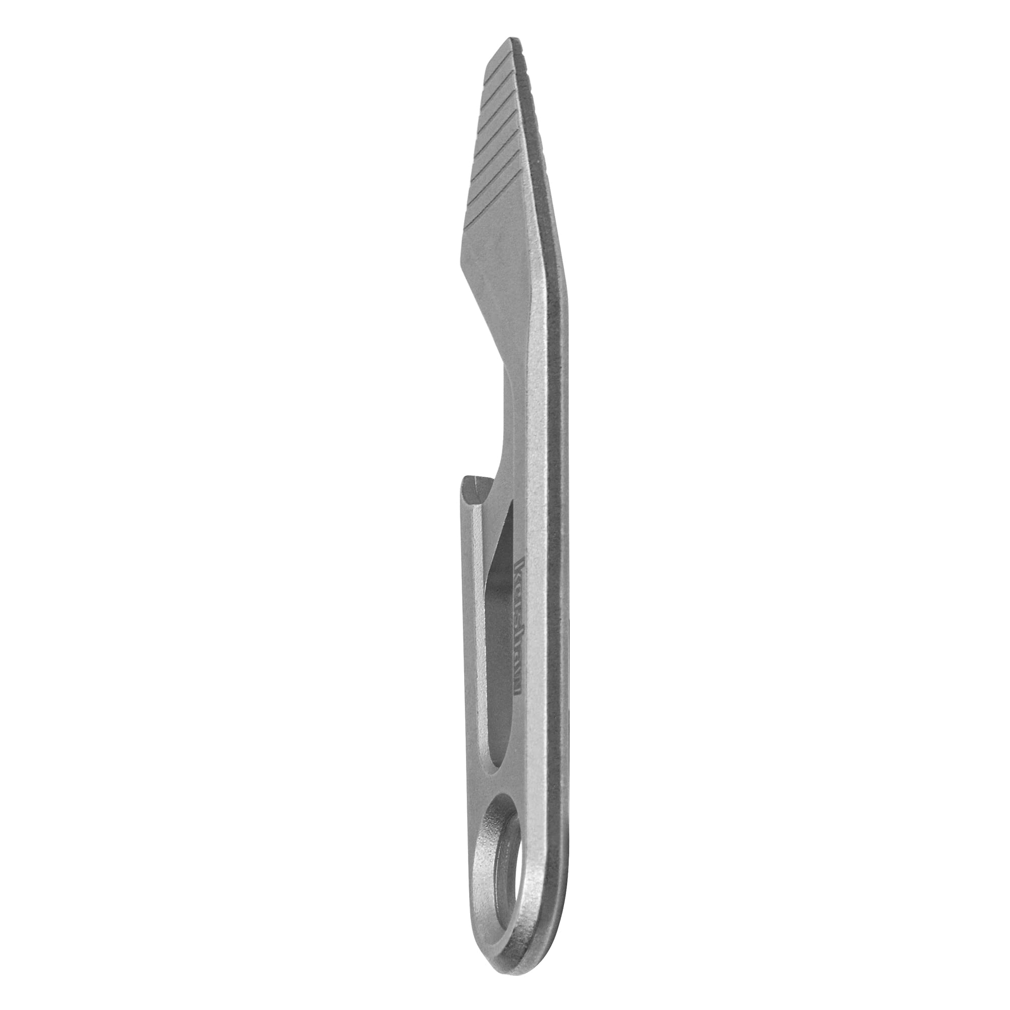 Kershaw Keychain Recap Bottle Opener, Gray Multi Tool with Bottle Opener, Pry Bar, and Flathead Screwdriver Tip, Fits Key Ring, Size of a House Key
