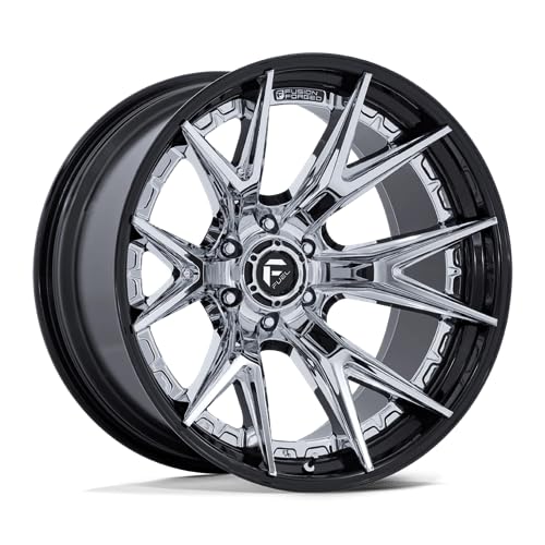 FUEL OFF-ROAD FC402 20X9 CATALYST 6X5.5 5.79 20mm CHROME WITH GLOSS BLACK LIP - FC402PB20906820