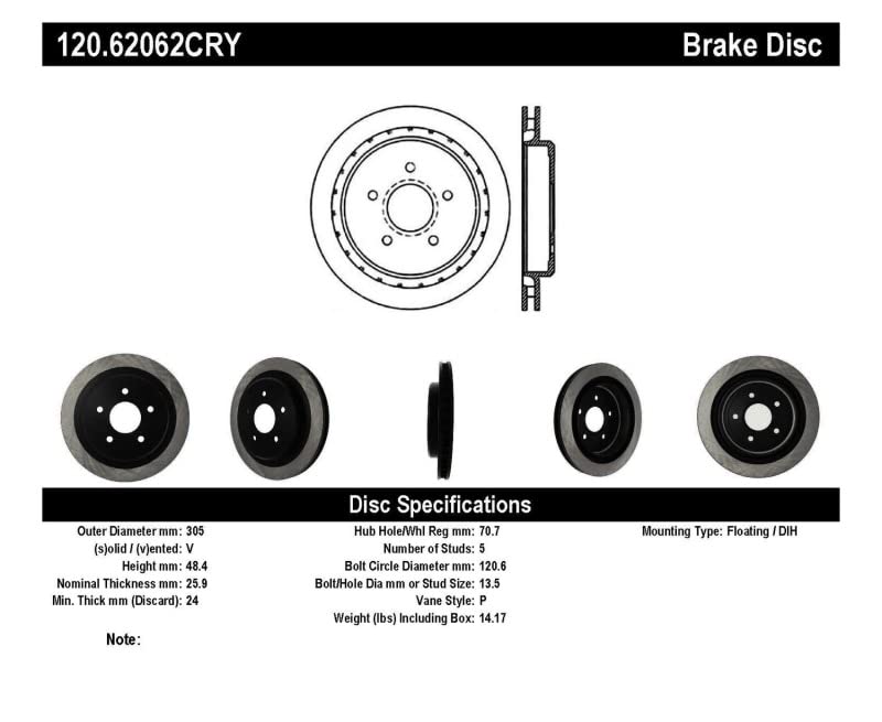 Cryostop Rotor StopTech 120.62062CRY