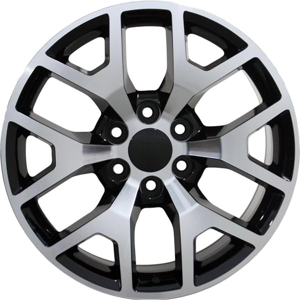 Black Machined Wheel OE Wheels LLC CV92-20090-6550-27MB Painted (20 x 9. inches /6 x 139 mm, 27 mm Offset)