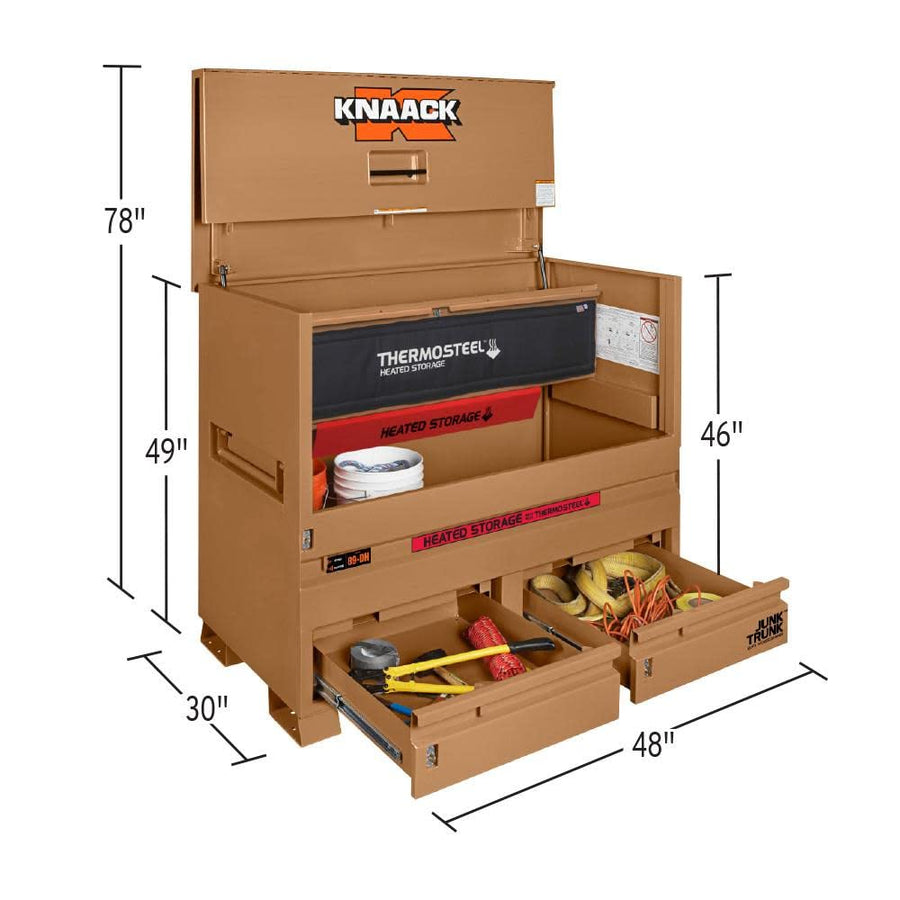 89-DH KNAACK Piano-Style Jobsite Box,49 in,Tan