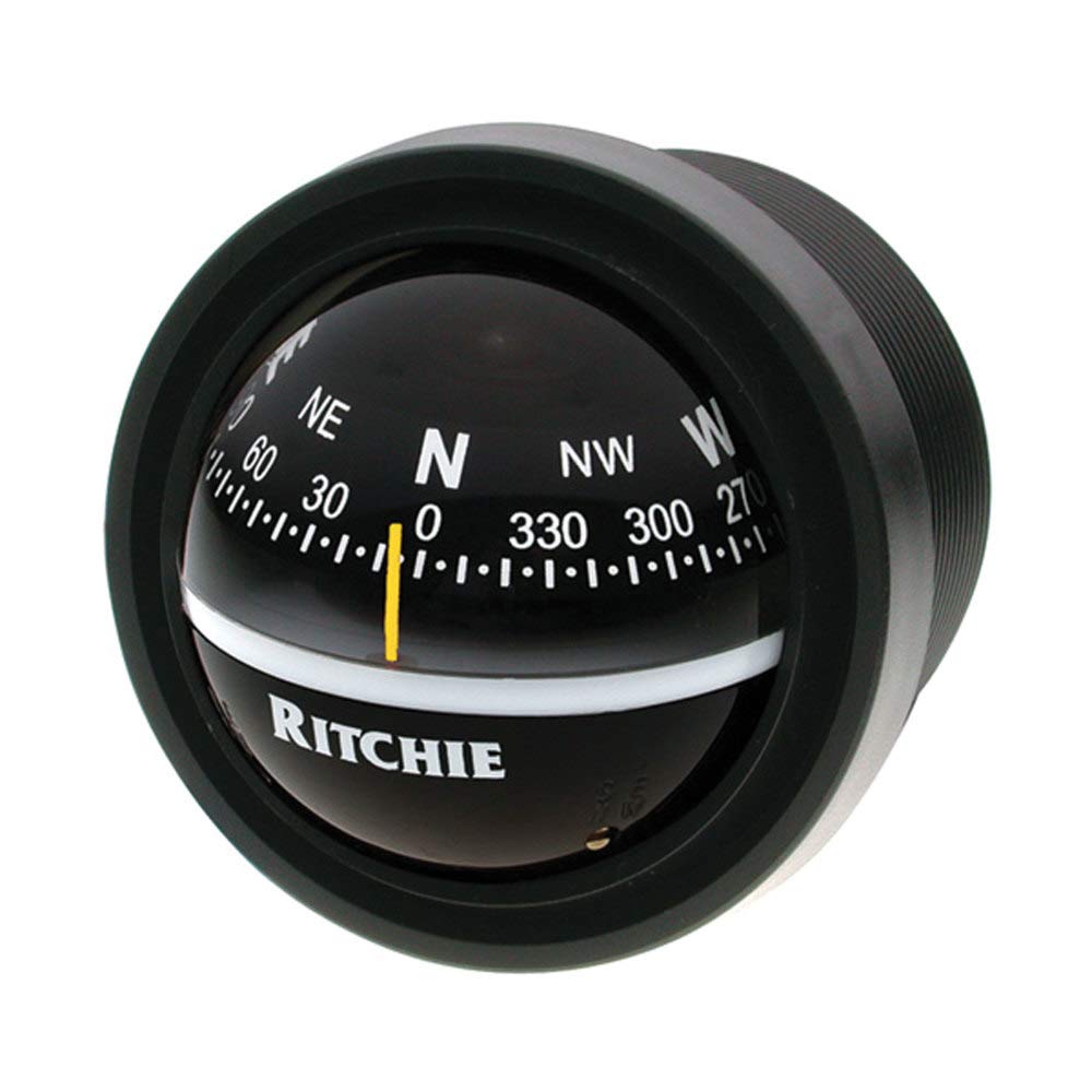 Explorer Compass Ritchie Navigation V-57.2 - Dash Mount, Black with Black Dial, one Size