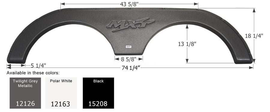 Fender Skirt ICON 15208, Tandem, KZ, FS2126, Black