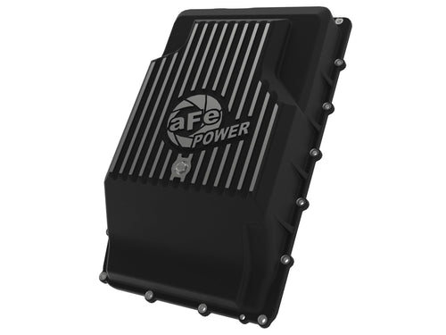 aFe 10R60/10R80 Ford F-150 17-24 Pro Series Rear Transmission Pan Black w/ Machined Fins
