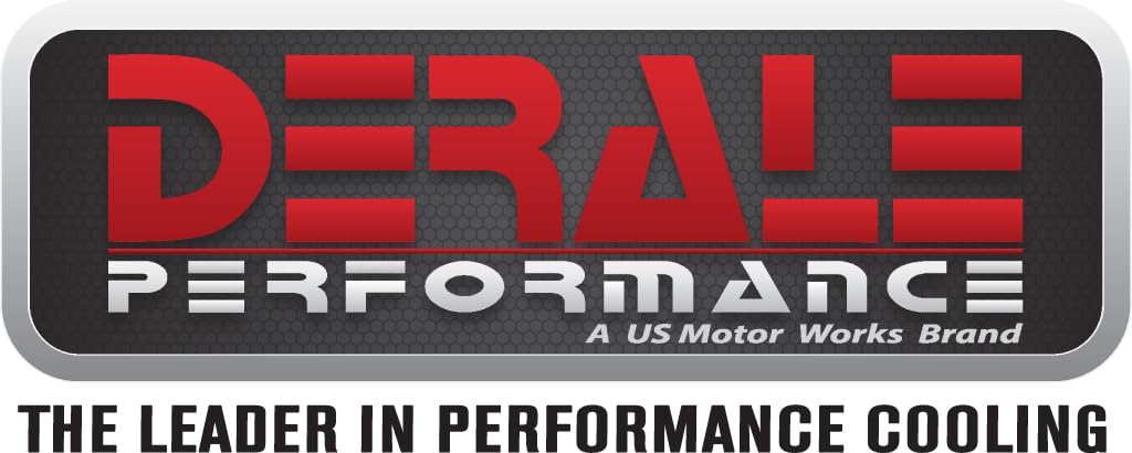 High Output Derale Performance 16838 Gray/Black Dual Radiator Fan