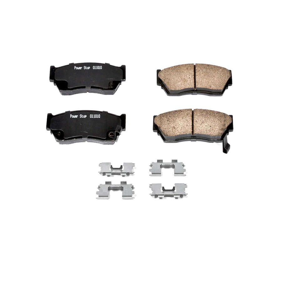 Power Stop Brake Kit Front For Nissan NX 1991-93 | Nissan Sentra 1991-94 - Ceramic Brake Pads With Installation Hardware, 17-510