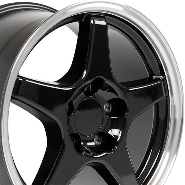 CV01-17110-5475-50BM Black Wheel with Machined Lip Painted OE Wheels LLC (17 x 11. inches /5 x 120 mm, 50 mm Offset)
