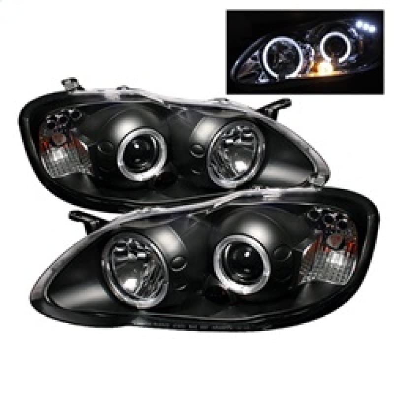 LED Halo Projector Spyder Auto Headlights Black/Clear