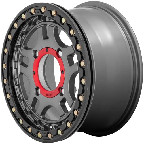 KMC KS240 Powersports 15X7 4X137 G-MTL BLK-RING 38MM - KS24057048438