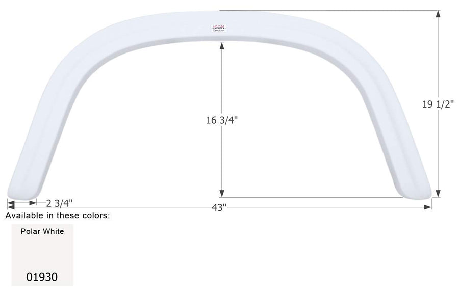 Fender Skirt ICON, Single, Four Winds, FS1930, Polar White