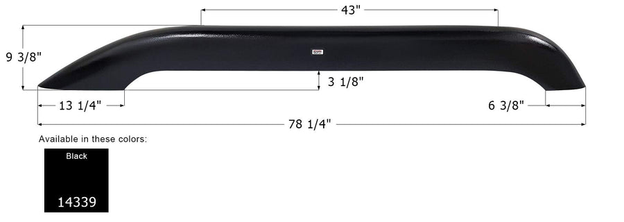Fender Skirt ICON, Tandem, Weekend Warrior, FS4339, Black, RH