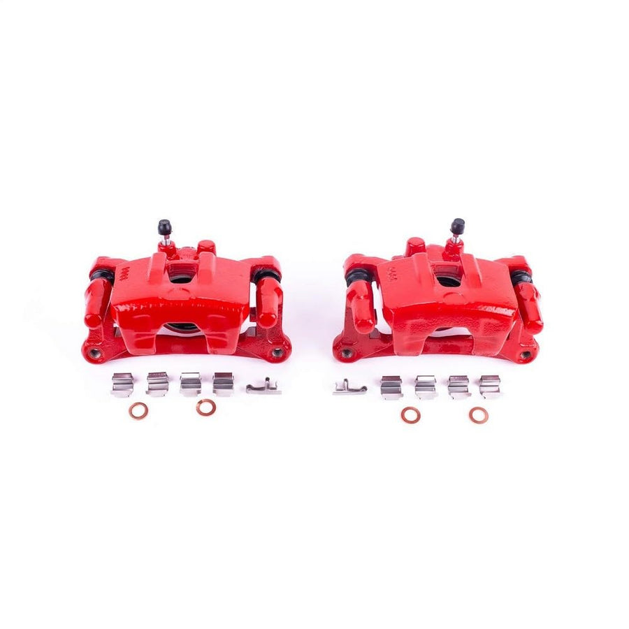 Power Stop Pair of High-Temp Red Powder Coated Calipers Rear For Mitsubishi Endeavor 2004-2008, Mitsubishi Endeavor 2010-2011 [Model Specific]