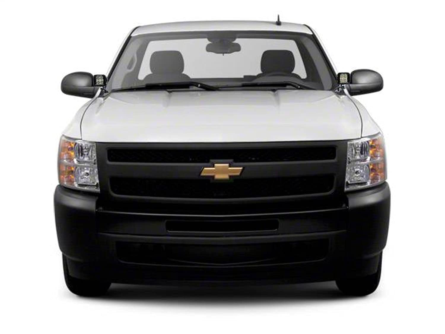 ZROADZ LED Kit Ditch Hood Hinge - Compatible w/ 2007-2013 GMC Sierra 1500 - Incl. (2) 3 Inch LED Pod Lights - Mild Steel Gloss Black Finish - Bolt-On Easy Installation - PN #Z362051-KIT2
