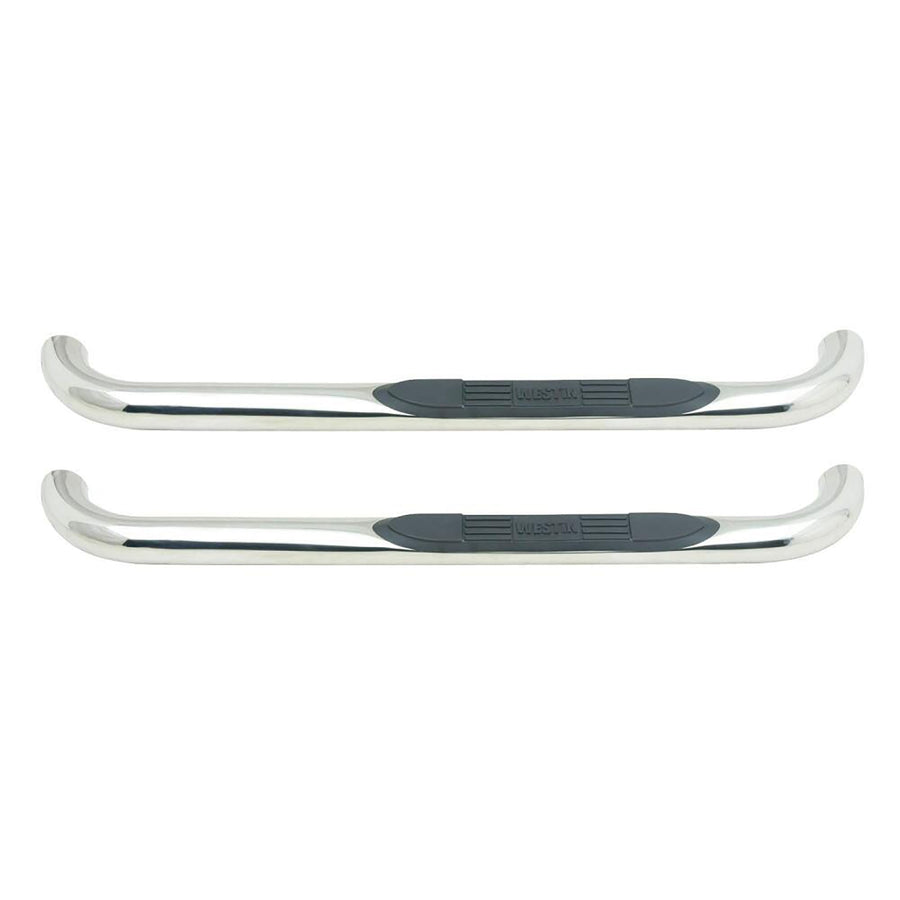 Westin E-Series 23-1320 3 Round Nerf Bars fits 1999-2016 F250 F350 F450 F550HD Super Duty Standard Cab Polished Pair