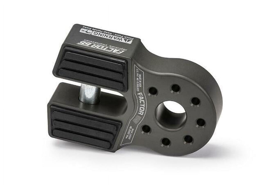 Flatlink Factor 55 Winch Shackle Mount, Designed for use Steel or Synthetic Ropes up to 6,000 lbs - Gray