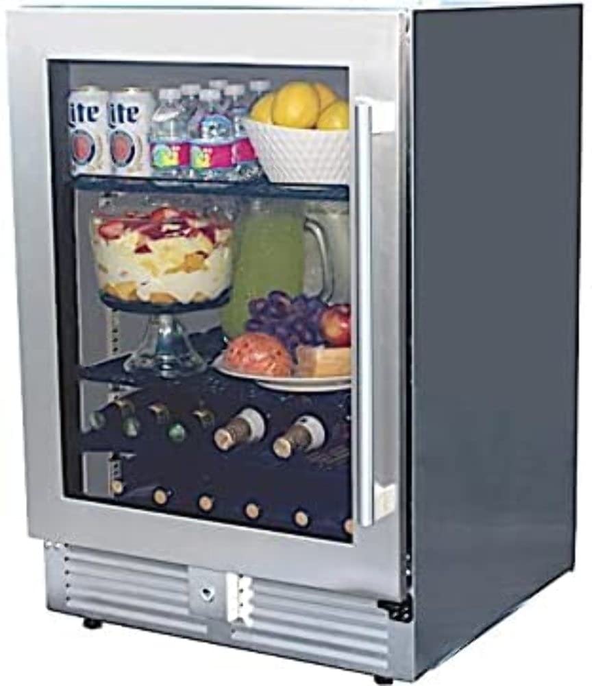 Phoenix Grills 24 in. PXGPFFRIG24 Indoor & Outdoor 304 Stainless Steel Premium Refrigerator