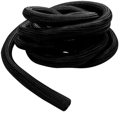 1 1/2In Install Bay Self-Wrapping Split Braid Sleeving Black - 25Ft