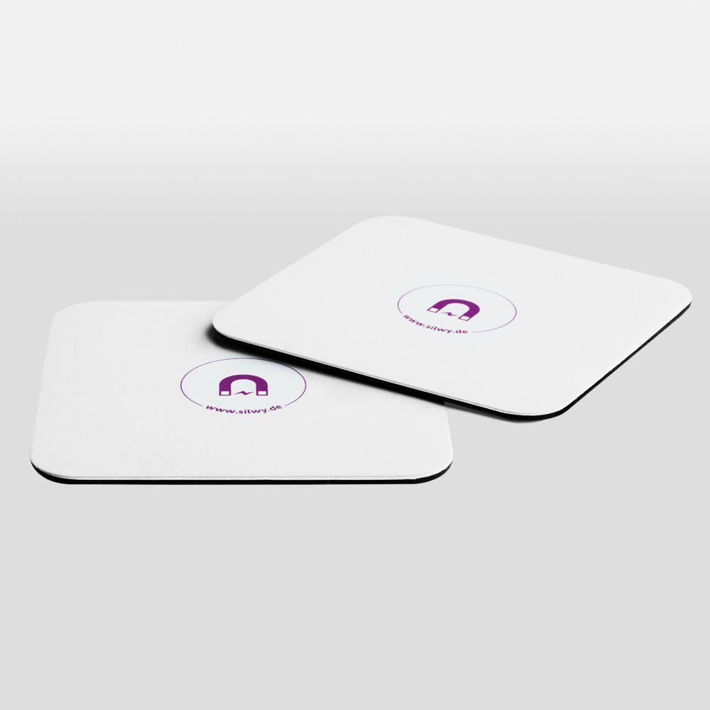 Magnetic Silwy Glass 250 ml with Saucer Set of 2 Transparent