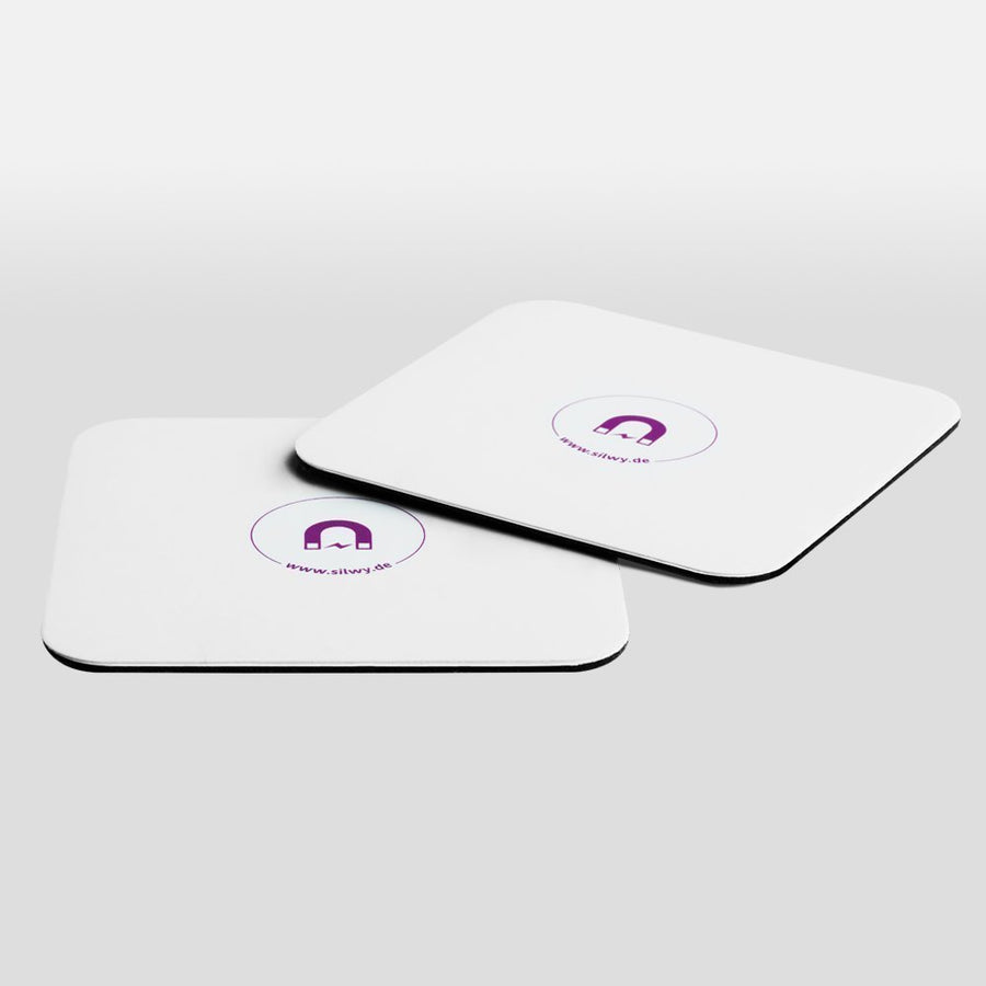 Magnetic Silwy Glass 250 ml with Saucer Set of 2 Transparent