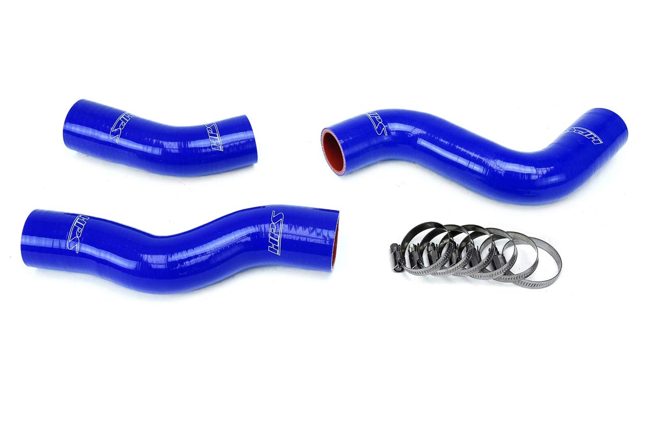 Blue HPS 57-1218-BLUE Silicone Radiator Hose Kit Coolant