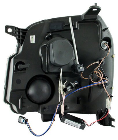 GMC Yukon Anzo USA 111148 Projector Halo Black Clear Amber Headlight Assembly - (Sold in Pairs)