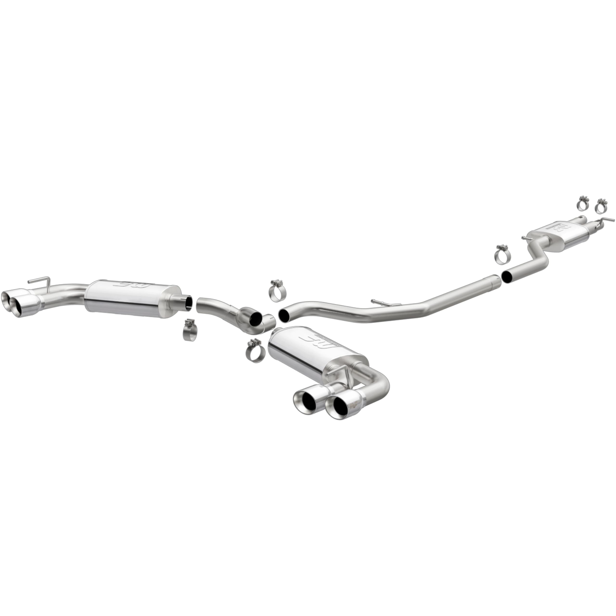 Performance Exhaust System MagnaFlow 19466: Cat-Back, Street Series, Compatible with 2019-2025 Chevrolet Blazer, Quad Split Rear Exit