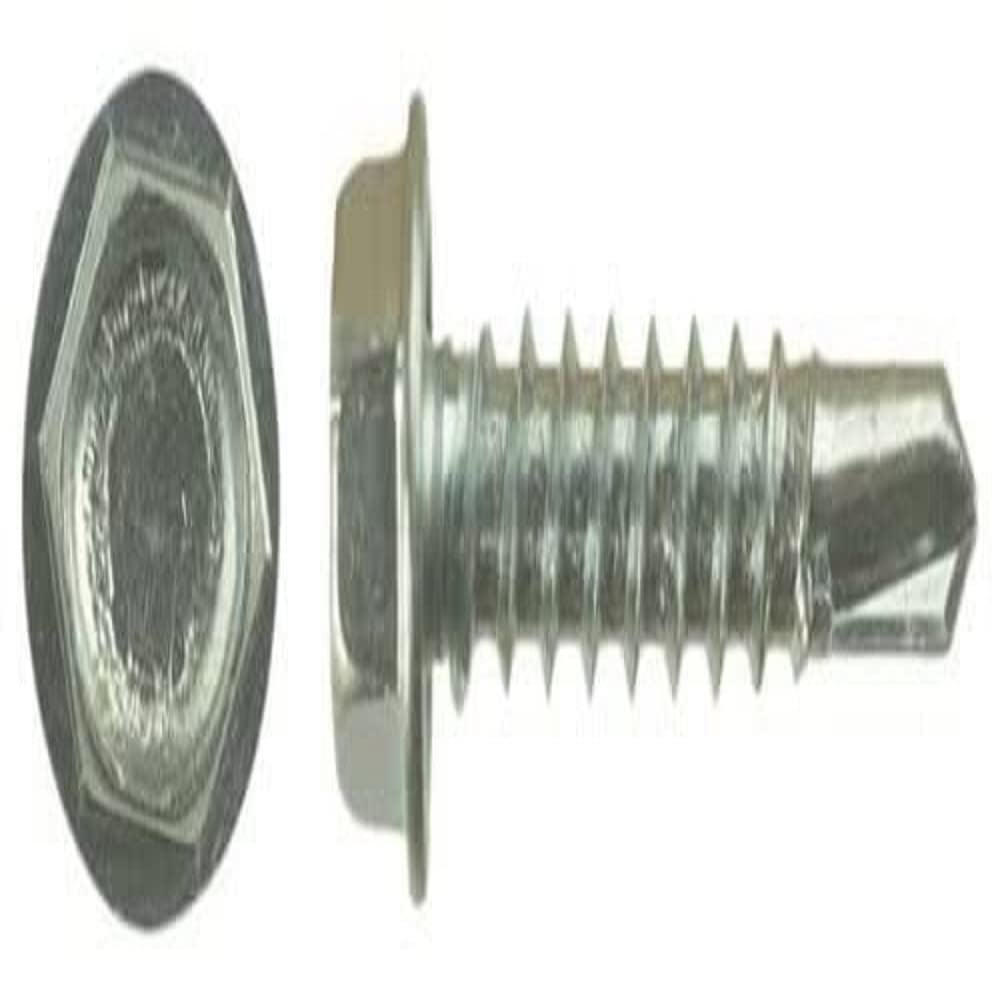 AP Products 012-DP100 1-1/2 X 8 Zinc Plate Self Tapping Unslotted Hex Washer Head - Pack of 100