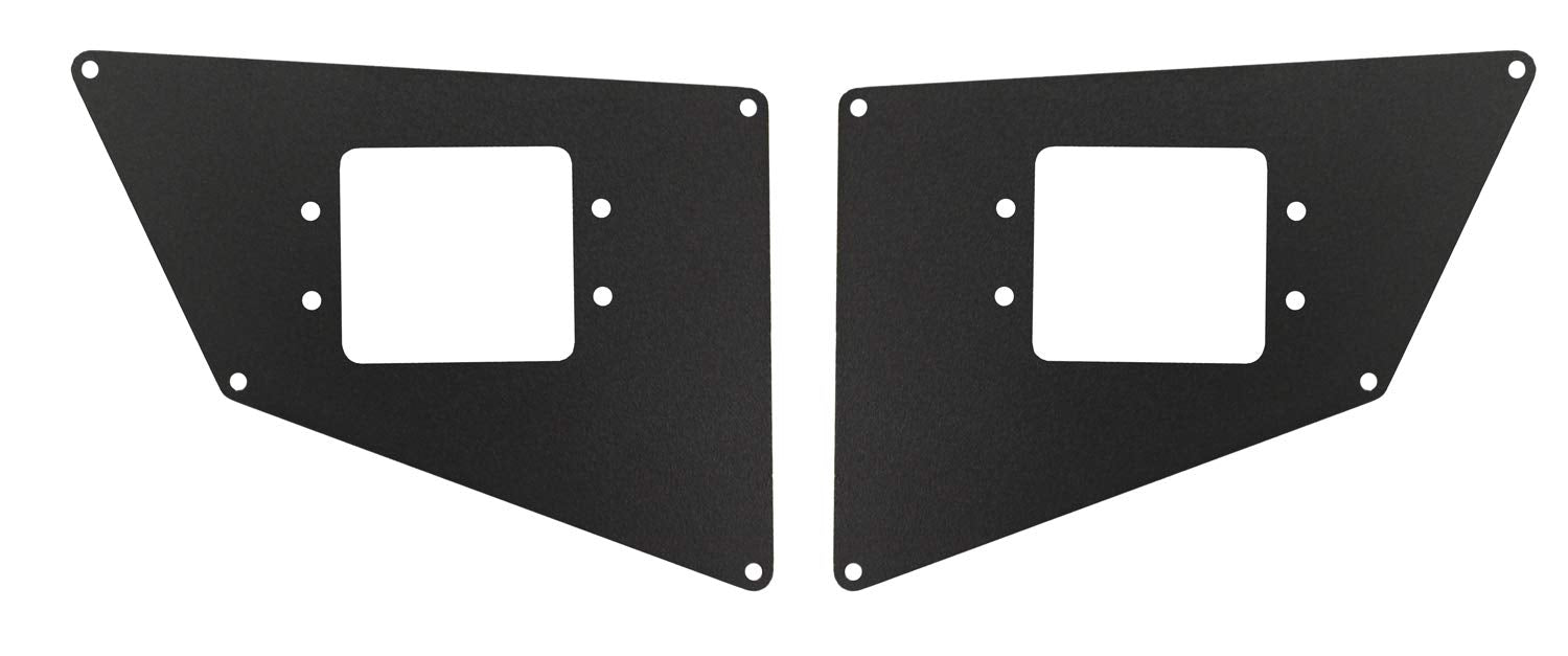 Go Rhino Light Plates BR20 - 3x3 Flush Mount | Mild Steel, Textured Black | 281731T | Fits Go Rhino BR20 Rear Bumpers (See description)