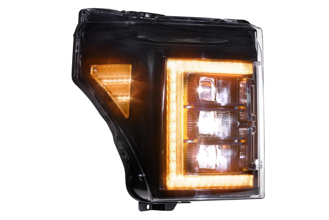 Morimoto LED XB Headlights with Amber DRL, Fits 11-16 Ford Superduty Plug and Play Pair of Headlight Housings (LF505-A-ASM)