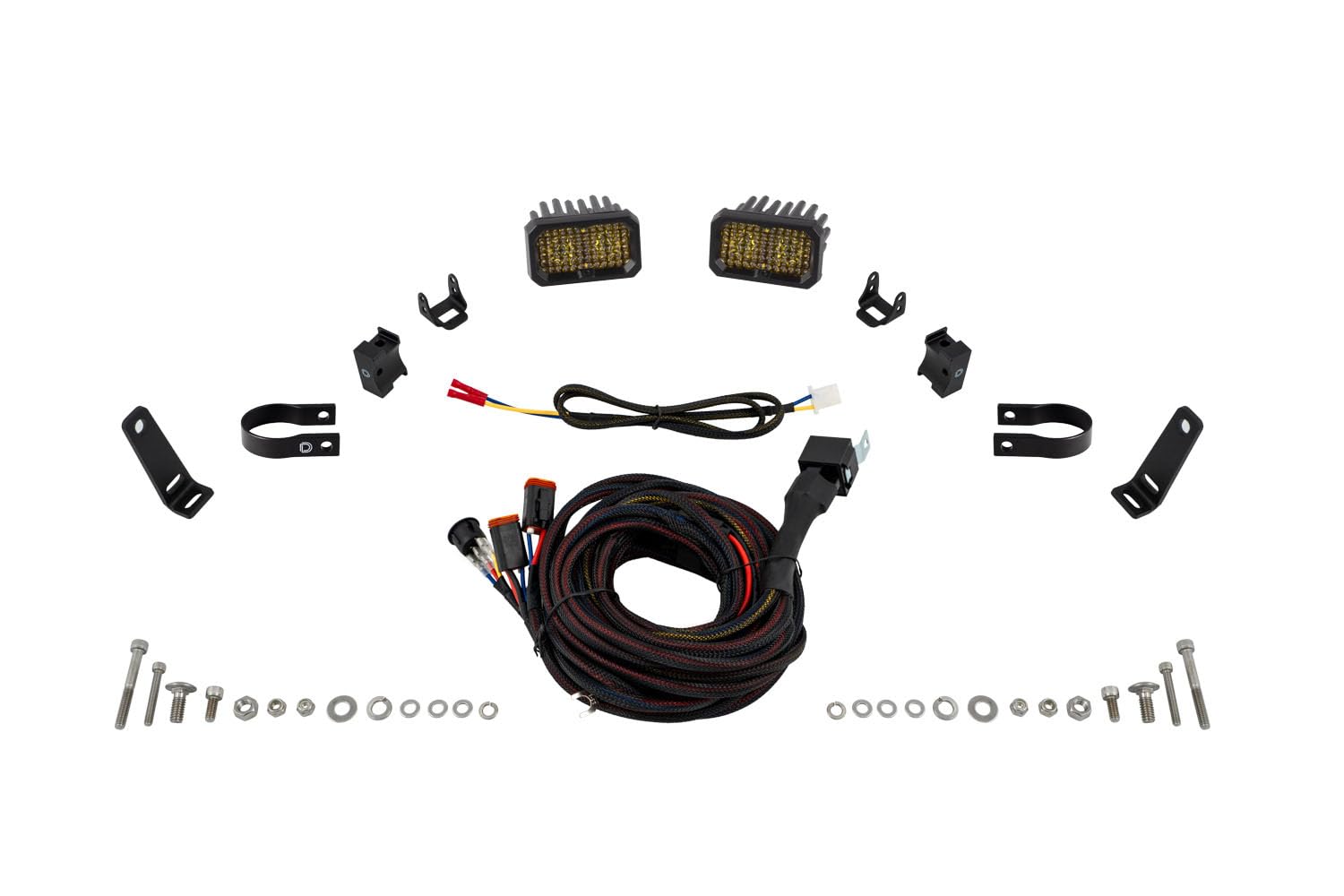 Diode Dynamics C2 Stage Series 1.5 Inch Universal Roll Bar Chase Light Kit, Pro