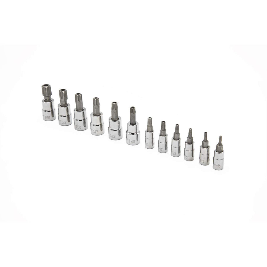 Crescent 1/4" & 3/8" Drive Tamper Proof Torx® Bit Socket Set - 12 Pc. CBSS2TN