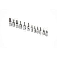 Crescent 1/4" & 3/8" Drive Tamper Proof Torx® Bit Socket Set - 12 Pc. CBSS2TN