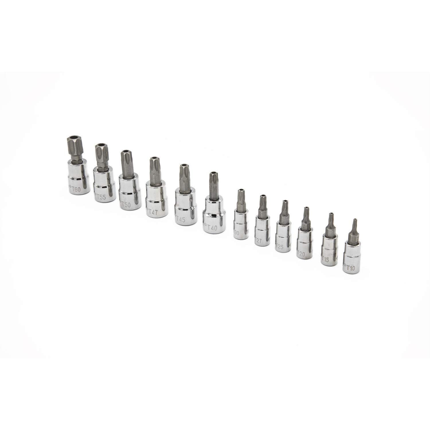 Crescent 1/4" & 3/8" Drive Tamper Proof Torx® Bit Socket Set - 12 Pc. CBSS2TN