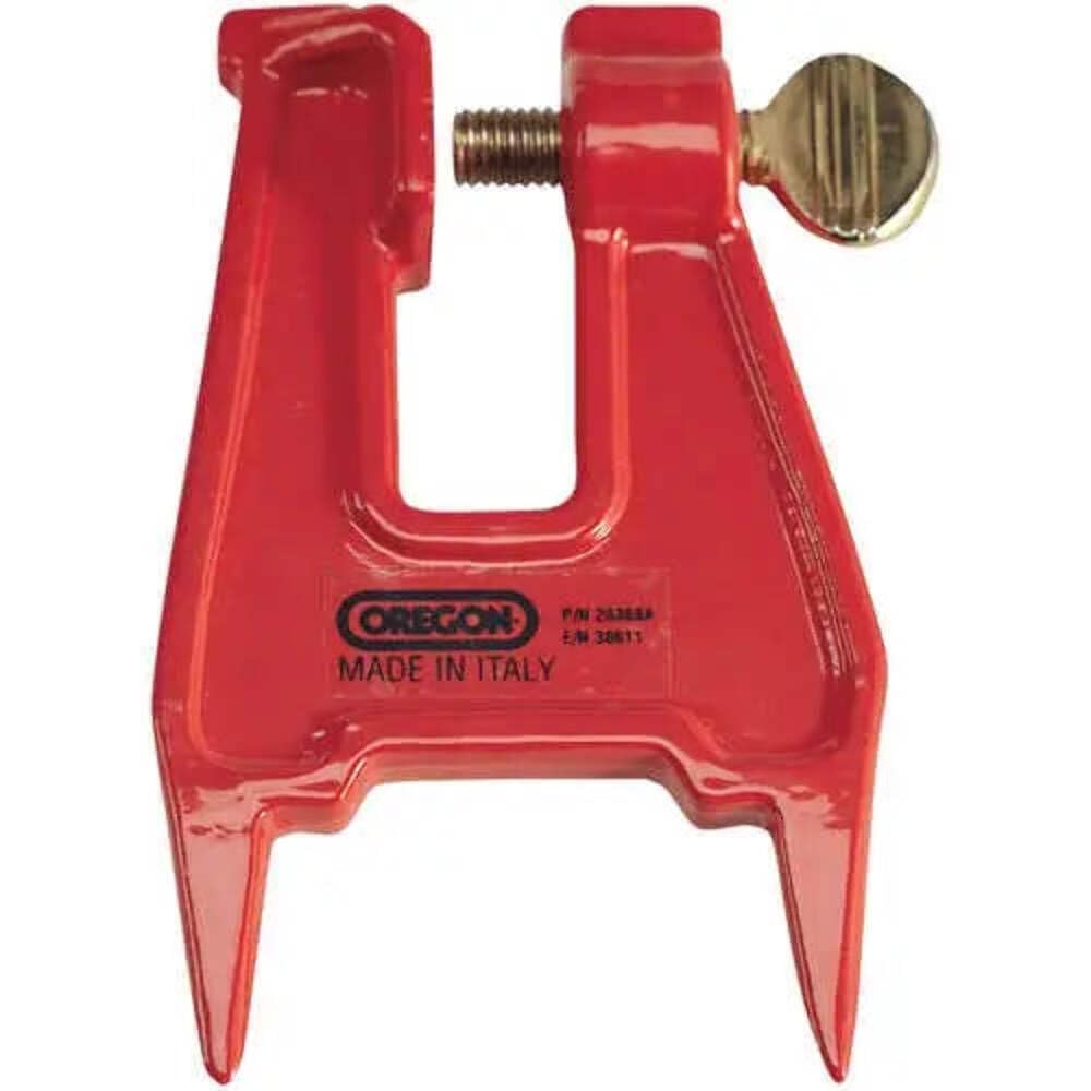 Oregon Pocket Stump Vise for Filing Chainsaw Chains, Provides Secure Set-up on Any Tree Stump (26368A), Red