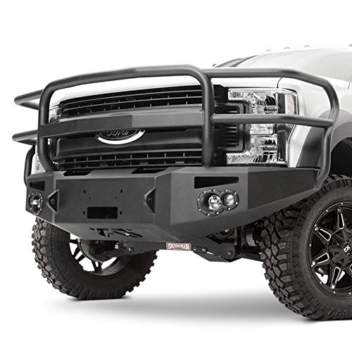 Fab Fours Premium Winch Front Bumper FS17-A4250-B Uncoated/Paintable w/Full Grill Guard [AWSL]