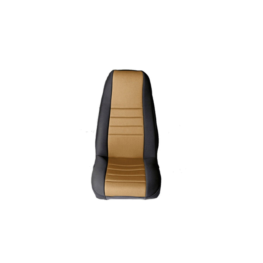 Rugged Ridge Seat Cover Kit 13212.04, Front, Neoprene, Tan; 76-90 Jeep CJ/Wrangler YJ