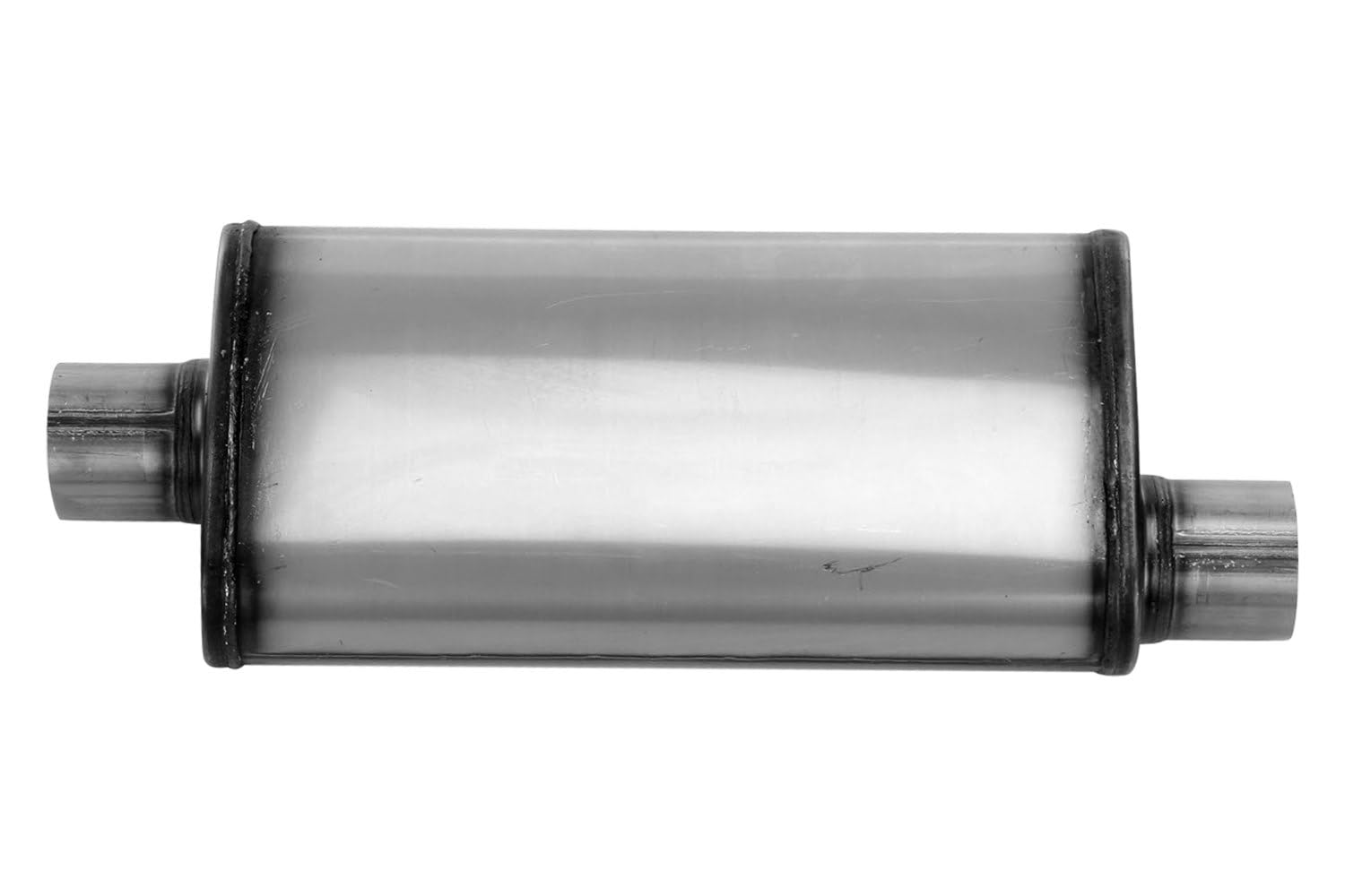 SA1259 Muffler - Cherry Bomb Reversible Salute Oval Body - H4" X W9" X L18" 24" OAL 3" O/C Muffler - Cherry Bomb Salute
