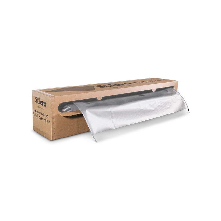 Universal Solera Slide-Topper Replacement Cut-to-Fit Fabric for 5th Wheel RVs, Travel Trailers, Motorhomes, 50' x 48" roll, White - 432252