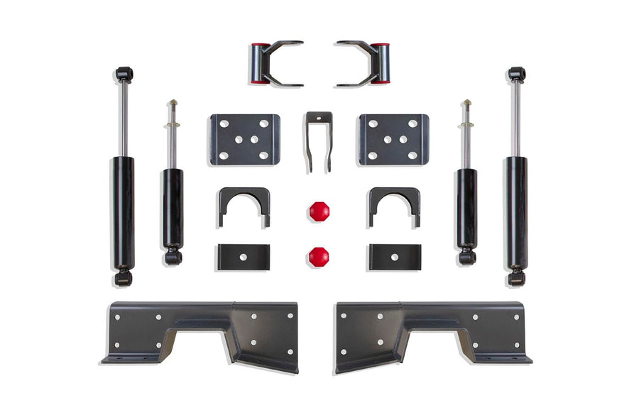 Lowering Kit MaxTrac 200950 Box 5 in. Drop Kit Incl. Rear Flip Kit Rear C-Notch Frame Support Rear Shock Angle Corrector Front And Rear Maxtrac Shocks Lowering Kit Box