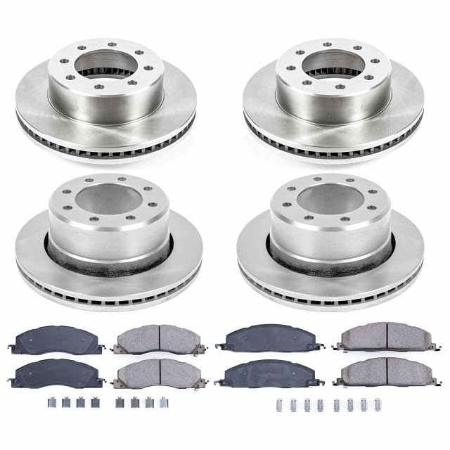 Power Stop KOE5458 Replacement Brake Kit-OE Front and Rear Brake Rotors & Ceramic Pads For Dodge Ram 1500 2500 3500 Pickup