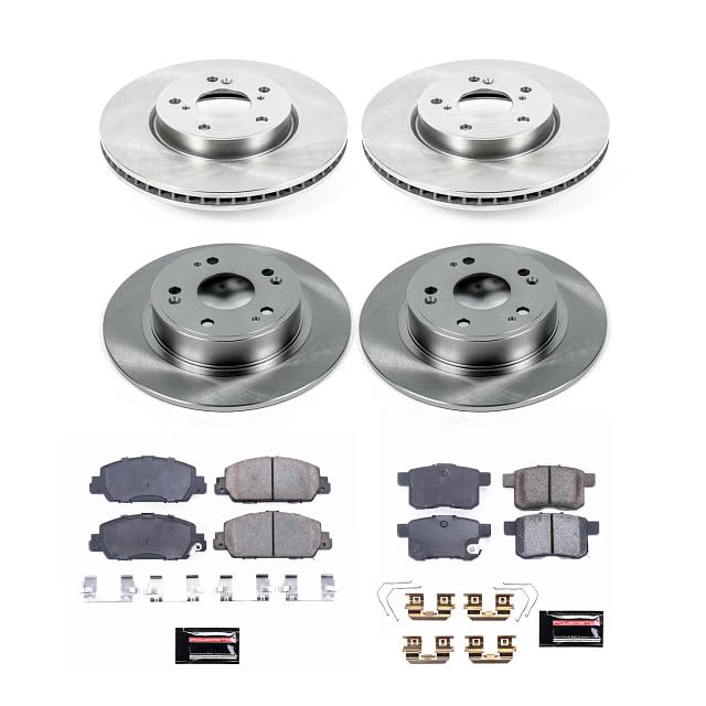 Power Stop Autospecialty KOE6516 Front and Rear Replacement Brake Kit-OE Brake Rotors & Ceramic Brake Pads For Honda Accord [Application Specific]