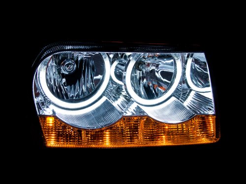 Chrysler 300 Anzo USA 121137 Crystal Chrome with Halo Headlight Assembly - (Sold in Pairs)
