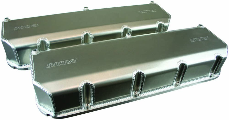 Moroso Fabricated 68340 Aluminun Valve Covers, Fits Small Block Chevy w/CFE 4.4 BS Head