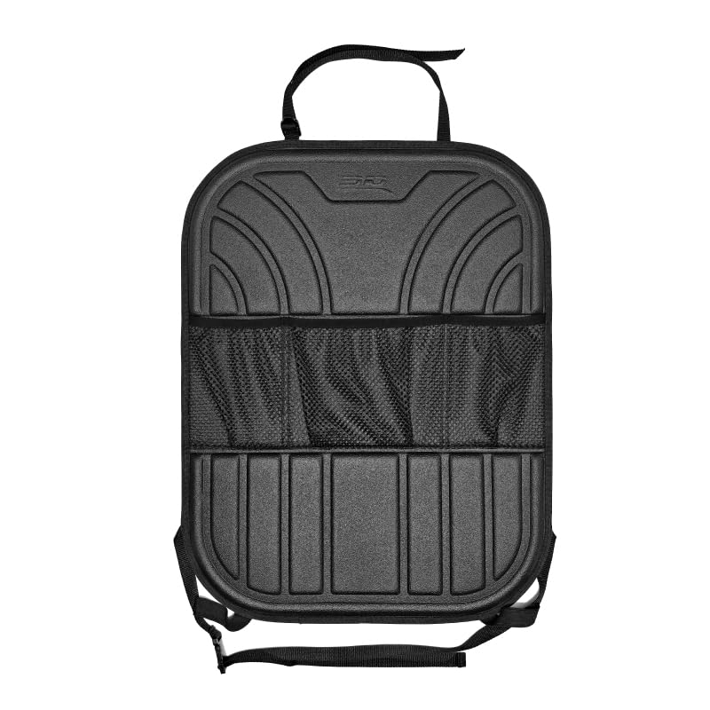3D MAXpider Bucket Seat Back Cover & Protector Universal Fit (Black), Waterproof Kick Mats with Pocket Storage for Vehicles, Back Seat Organizer for Kids, Protects from Dirt, Mud & Scratches