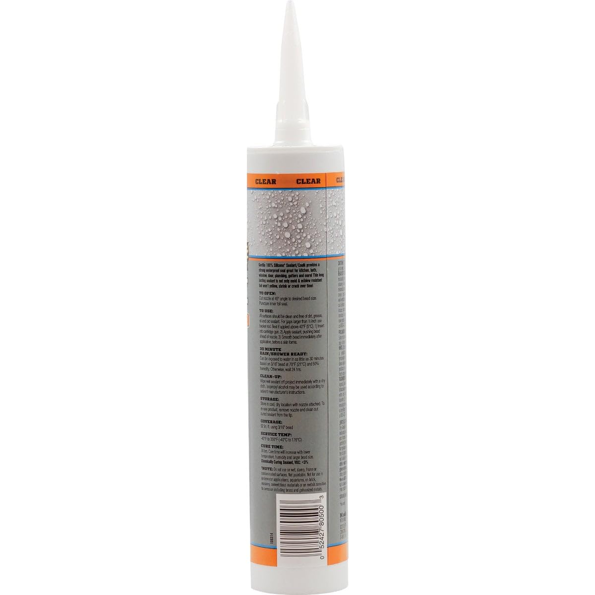 10 Oz. Clear Gorilla Caulk & Seal - 1 Each