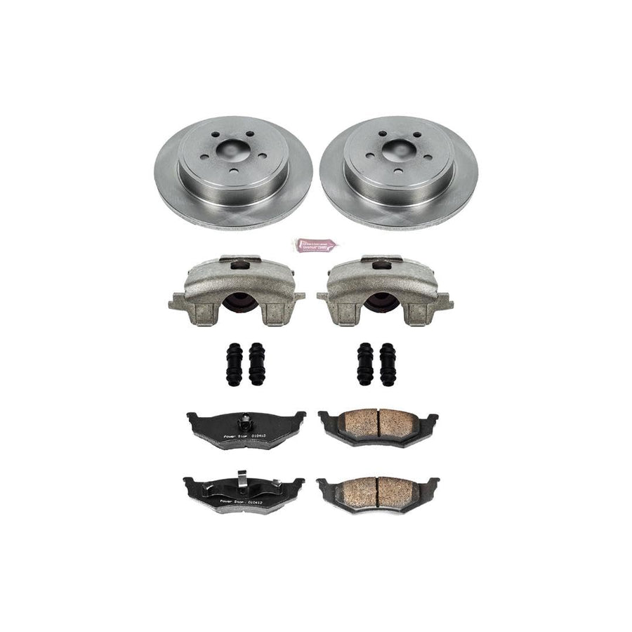 Power Stop 1-Click KCOE1709 Autospecialty OE Replacement Brake Kit with Calipers For Chrysler PT Cruiser 2003-2010, Dodge Neon 2003-2005 [Model Specific]