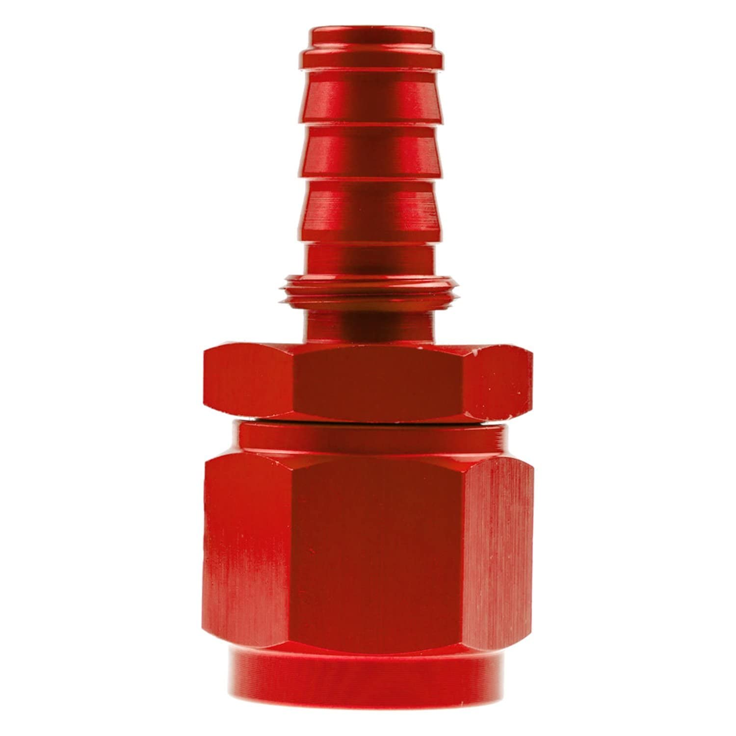 7000-08-3 Redhorse Performance Crimp Style Hose End (Red), 1 Pack