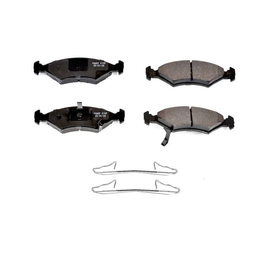 Power Stop Front Brake Kit For Sephia Kia 1994-00 | Kia Spectra 2000 - Ceramic Brake Pads With Installation Hardware, 17-649